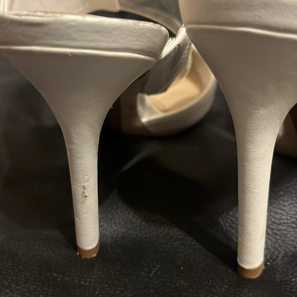 🎉 Sam Edelman Hope Stiletto Mule Pump - Bright White Nappa Leather! - Picture 6 of 7